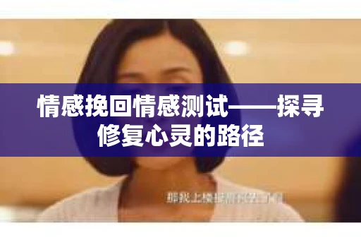 情感挽回情感测试——探寻修复心灵的路径