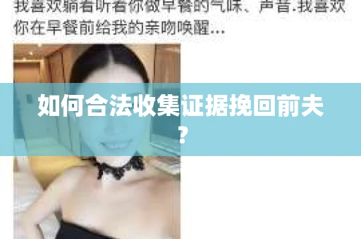 如何合法收集证据挽回前夫？