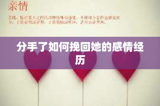 分手了如何挽回她的感情经历