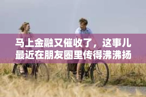 马上金融又催收了，这事儿最近在朋友圈里传得沸沸扬扬。说实话，我也有点好奇，这马上金融到底是怎么回事？催收又是怎么一回事？今天，我就来跟大家聊聊这个话题。