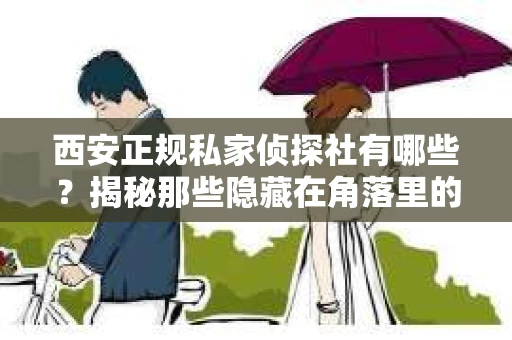 西安正规私家侦探社有哪些？揭秘那些隐藏在角落里的神秘力量
