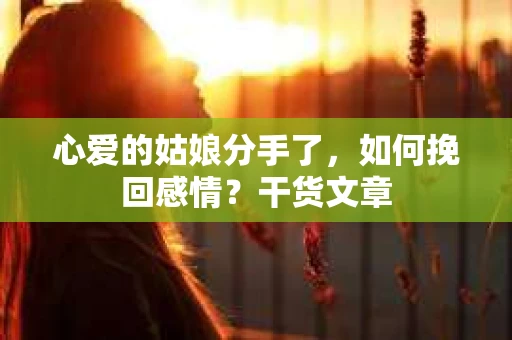 心爱的姑娘分手了,如何挽回感情?干货文章 心爱的姑娘分手了,如何挽回感情?干货文章